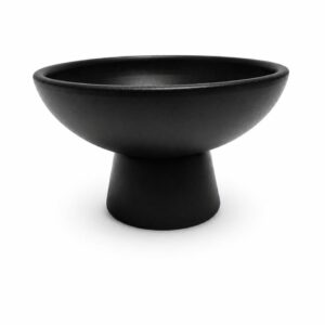 Black clay vase