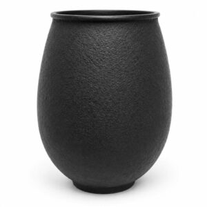 Black clay vase tall