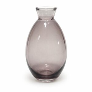 Black curved glass vase