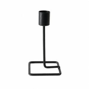 Black modern candle holder short