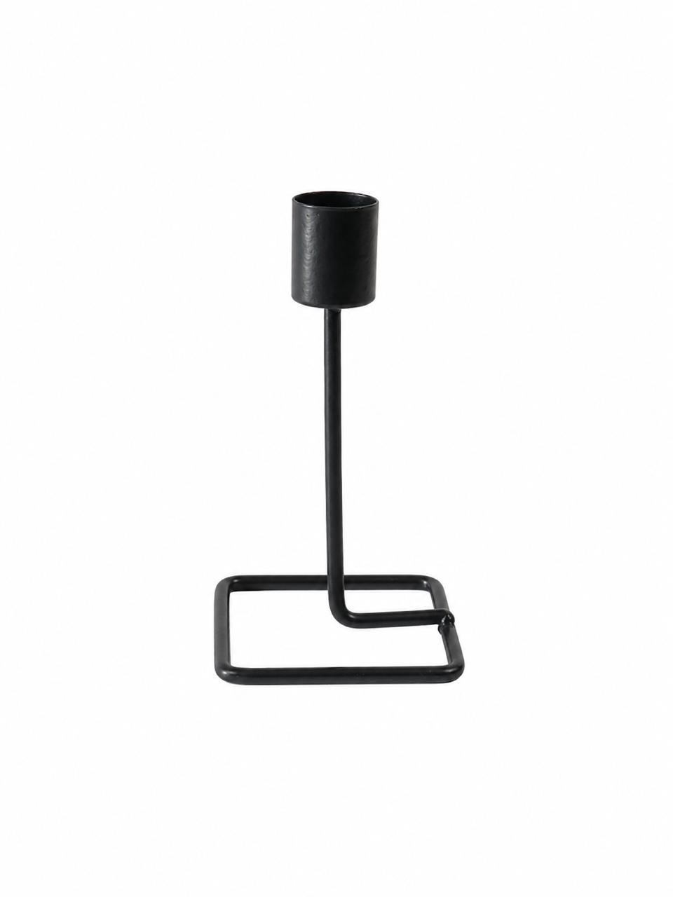 Black modern candle holder short