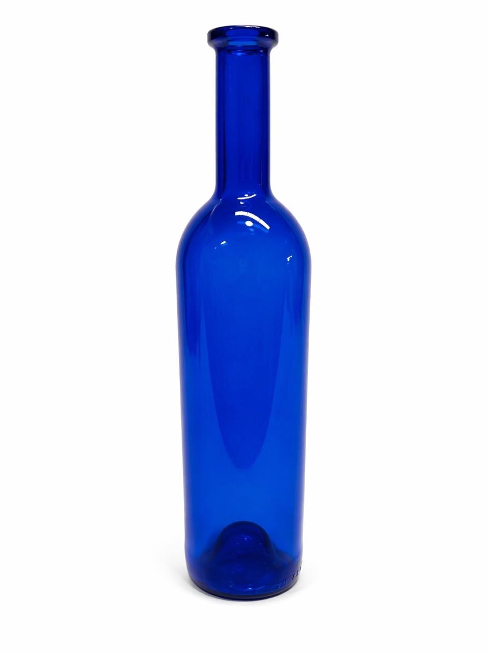 Blue wine bottle