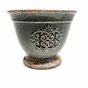 Duck embossed vase round