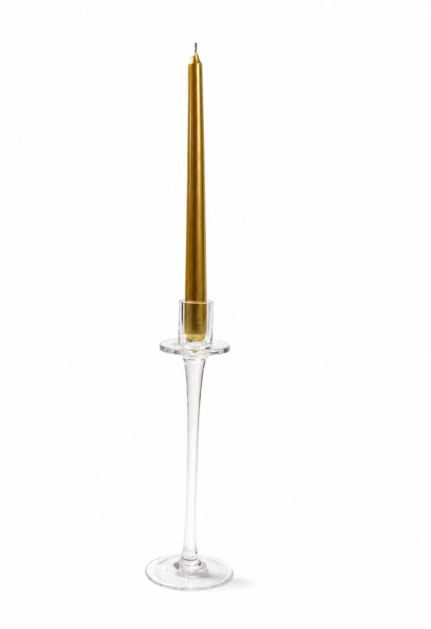 Glass modern candle holder tall