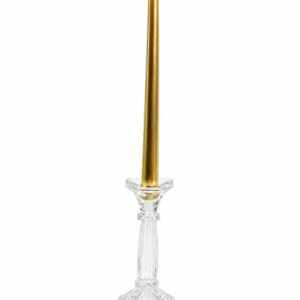 Glass pleated candle holder