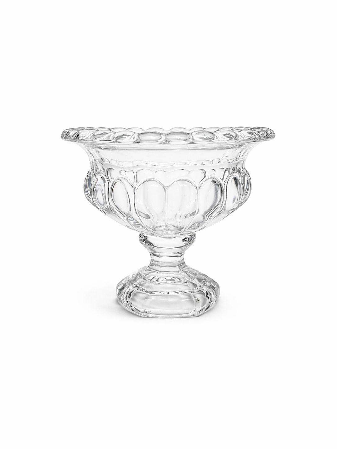 Glass trophy vase flat