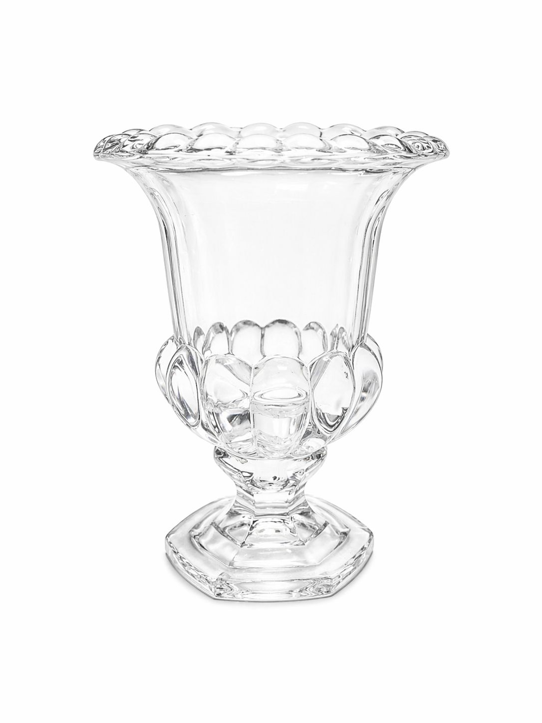 Glass trophy vase tall