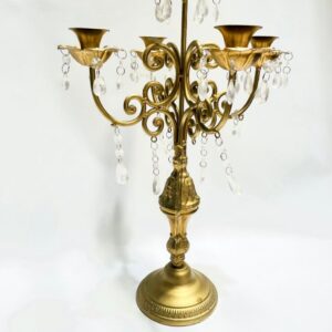 Gold crystal candelabra