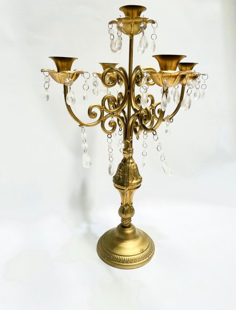Gold crystal candelabra