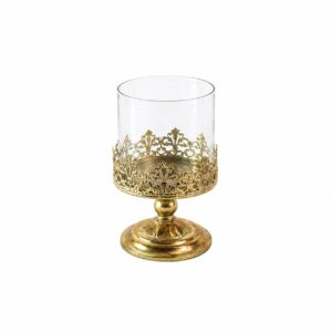 Gold footed candle stand L