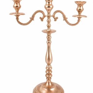 Rose gold candelabra 3 arm