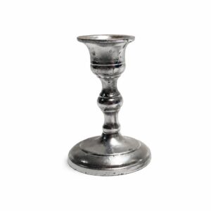 Silver candle holder round tall