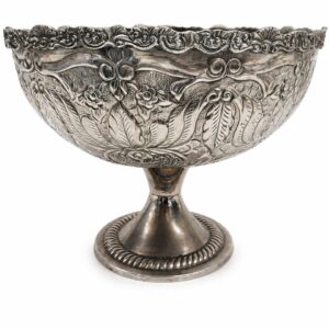 Silver embossed bowl L
