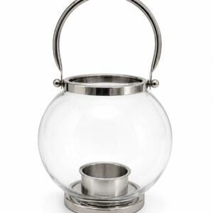 Round silver lantern