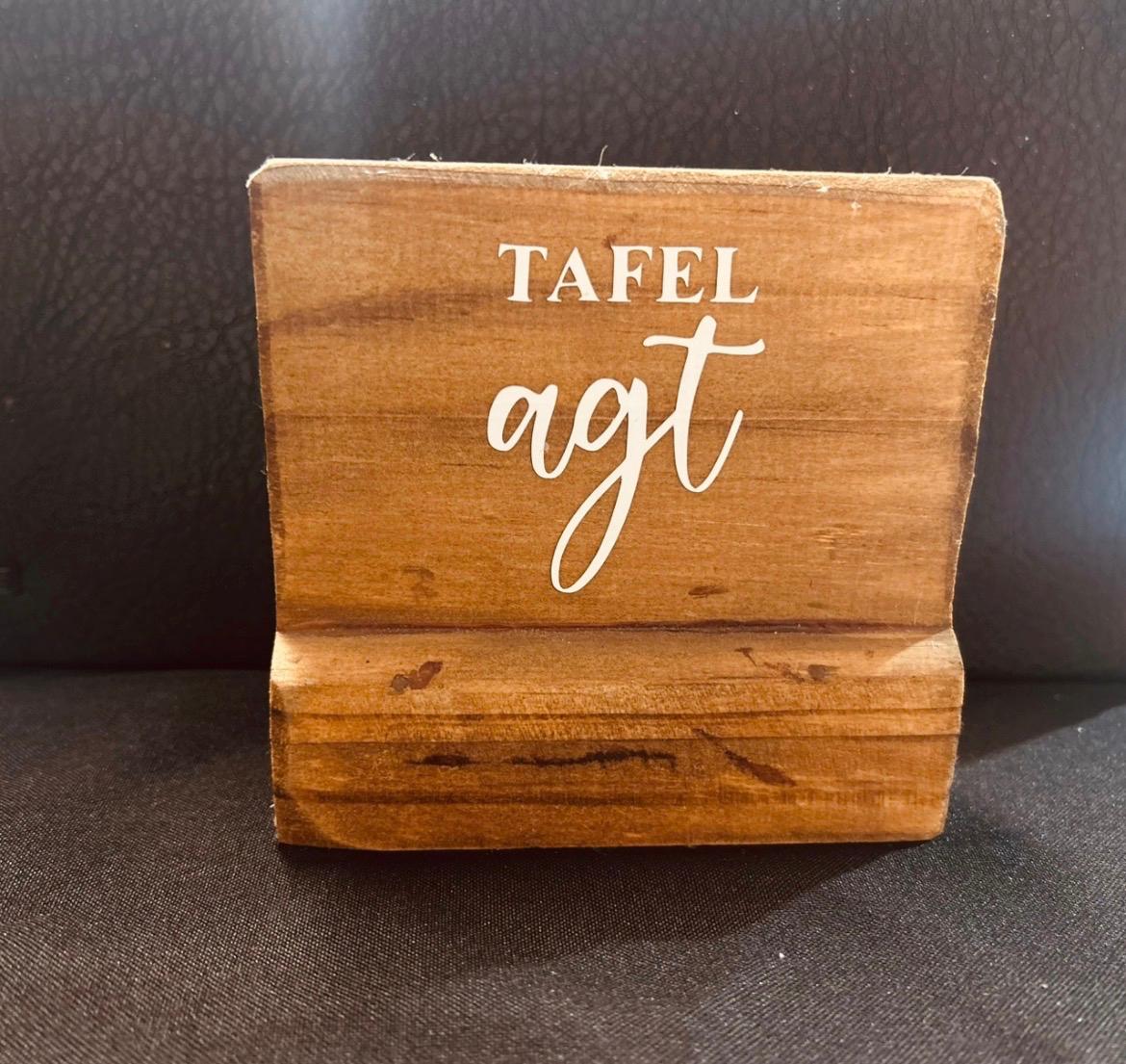 Wooden Afrikaans table number
