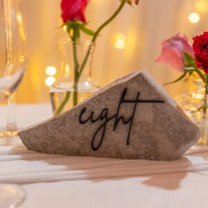 Stone granite table number