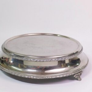 Silver dotted cake stand