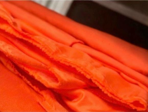 Orange draping fabric 4m