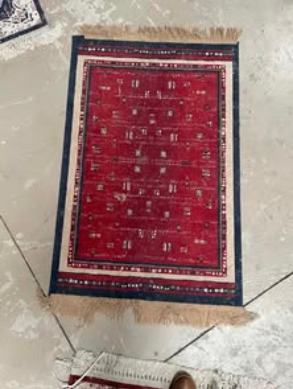 Navy and red Persian carpet small