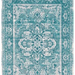 Turquoise medallion carpet
