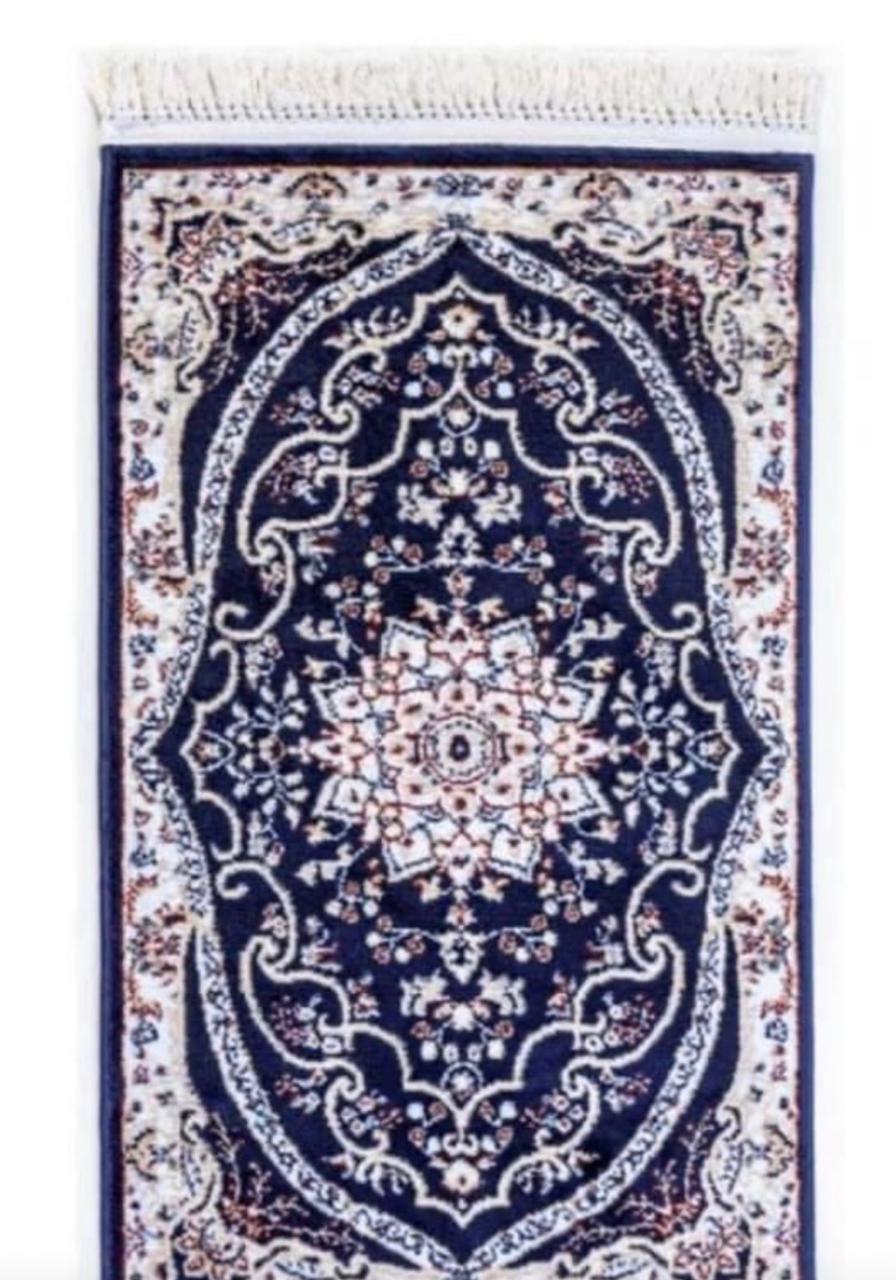 Navy medallion carpet small