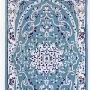 Turquoise medallion carpet small