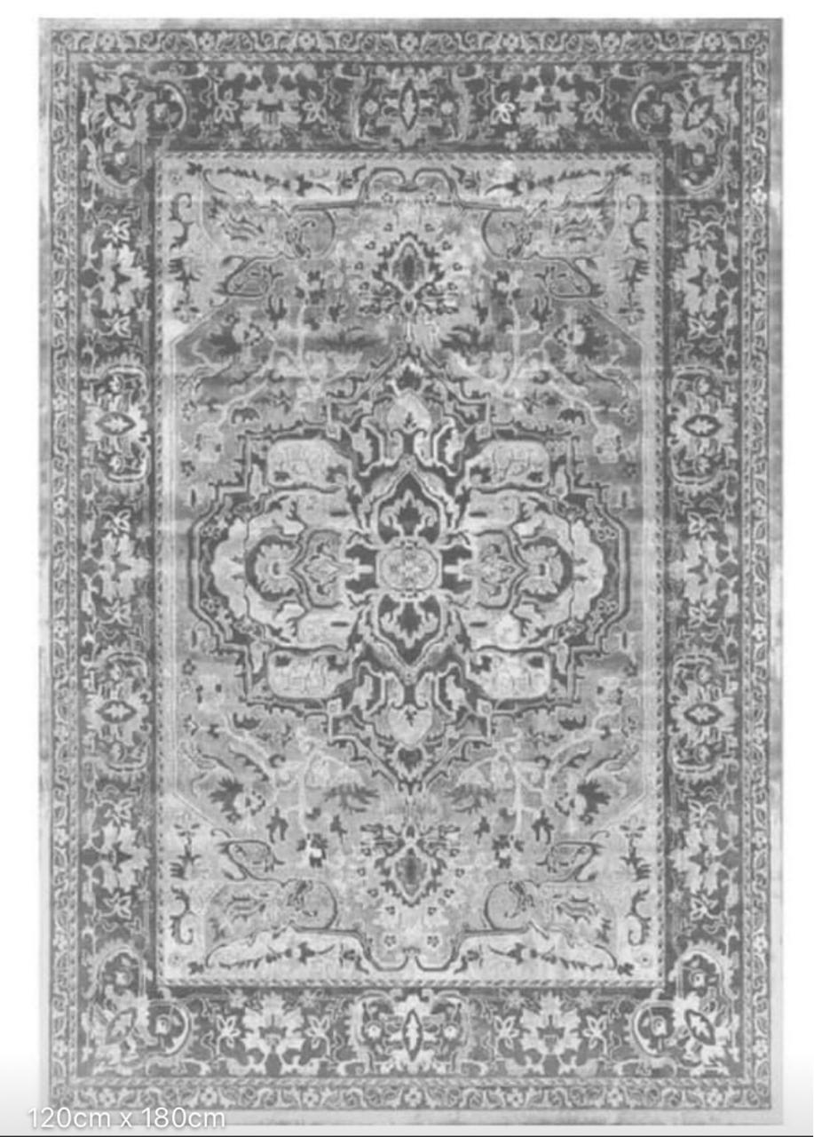 Grey medallion carpet