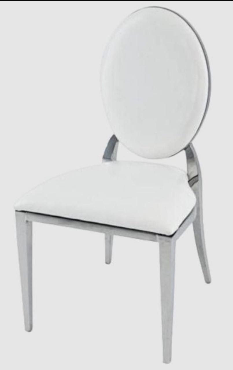 Silver padded chair