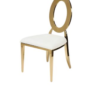 White - and gold O chair