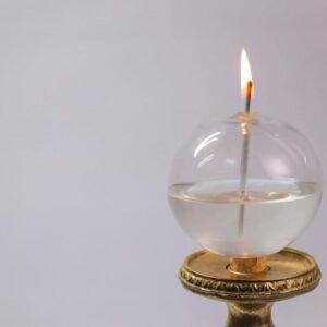 Glass candle round M