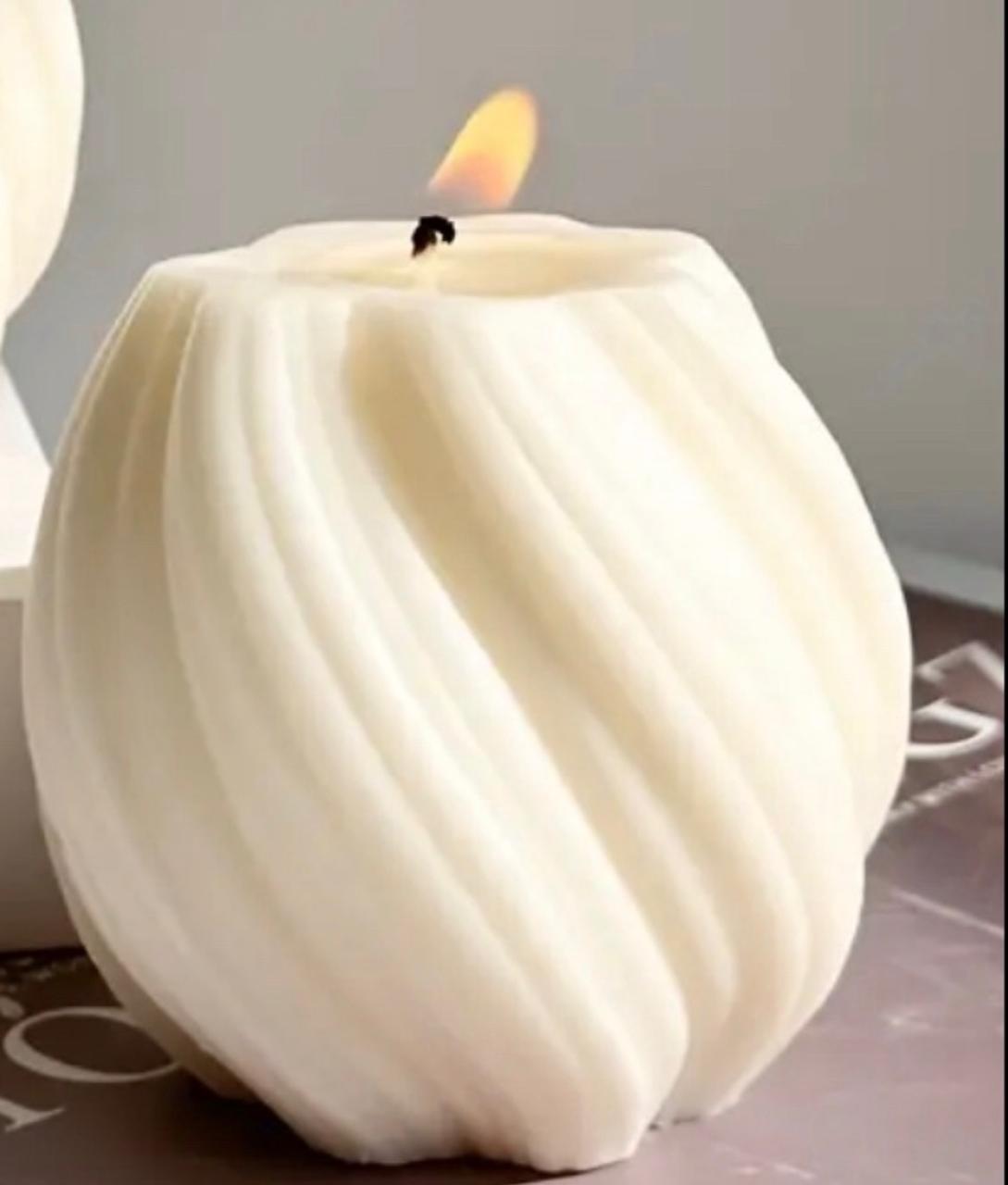 Geometric round pillar candle hire 6cm x 7cm