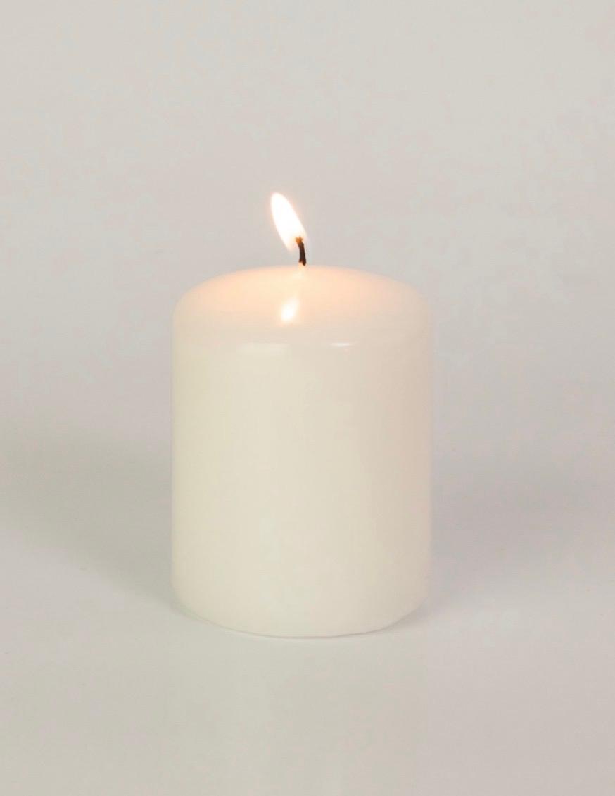 Pillar candle hire 8cm x 6cm