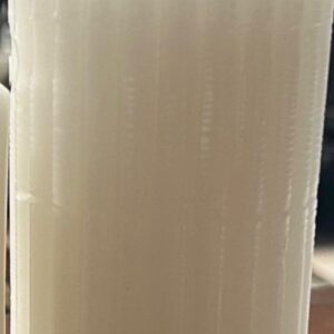 Ribbed pillar candle hire 15cm x 6.5cm