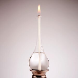 Glass candle teardrop
