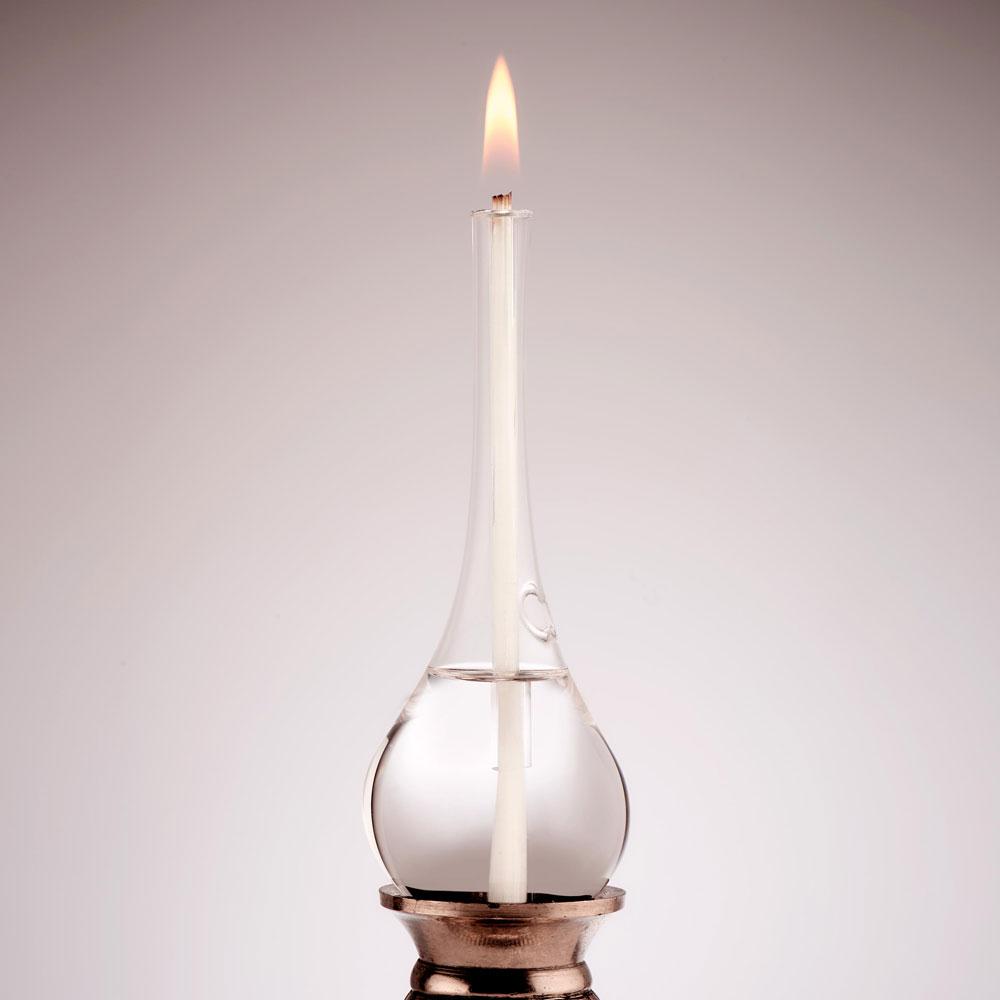 Glass candle teardrop