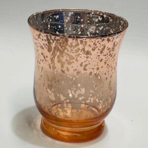 Rose gold hurricane votive