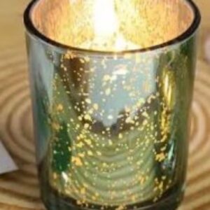 Speckled green tealight holder