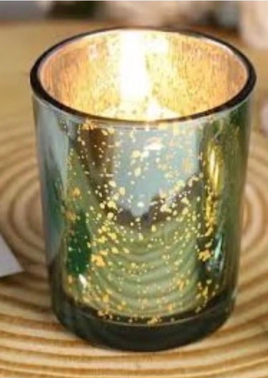 Speckled green tealight holder