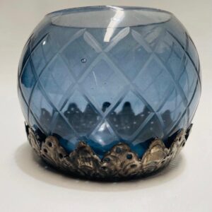 Blue mosaic tealight holder