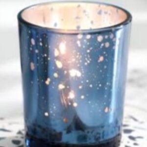 Speckled blue tealight holder