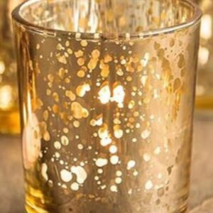 Speckled gold tealight holder