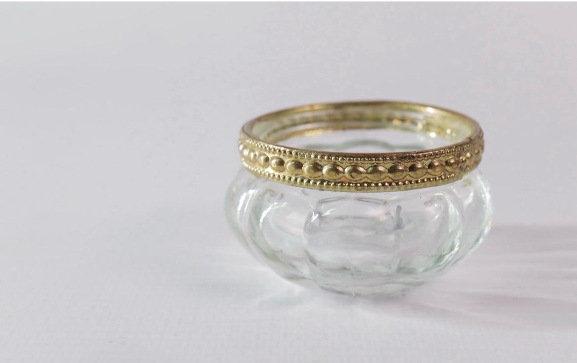 Gold edge vintage tealight holder