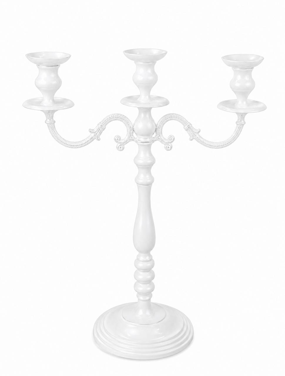 White candelabra 3 arm