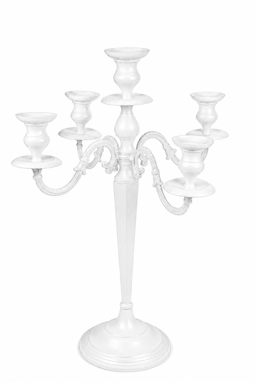 White candelabra 5 arm