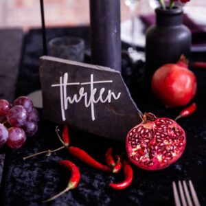 Black stone table number