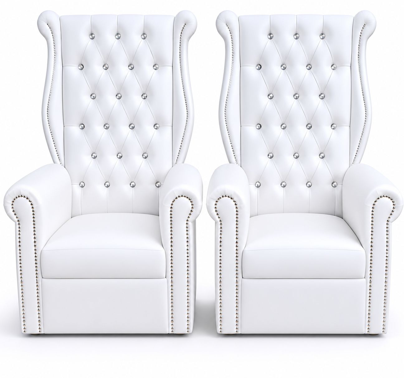 White bridal chair set