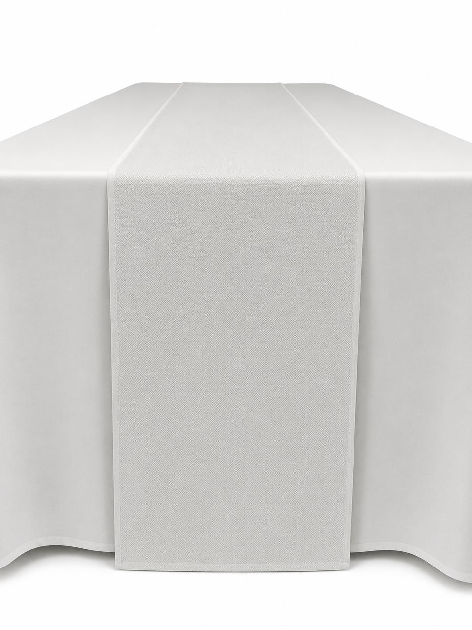 White amber linen runner