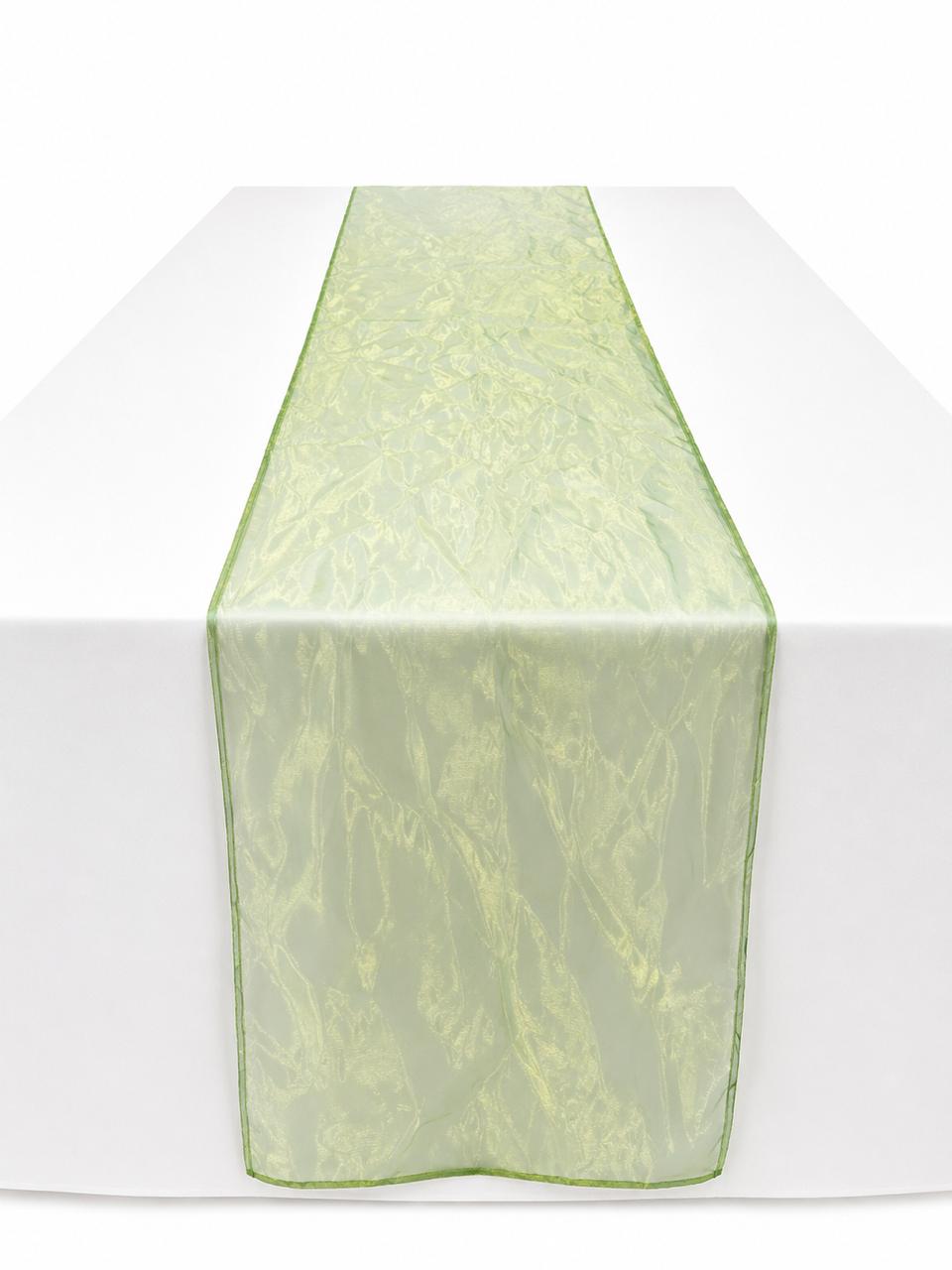 Apple green organza runner