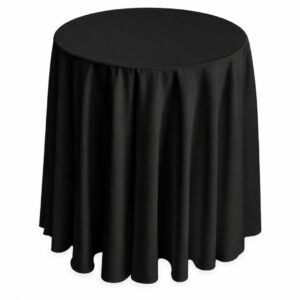 Black round cake tablecloth