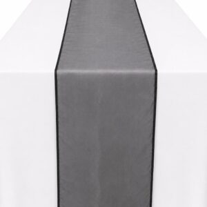 Black organza runner